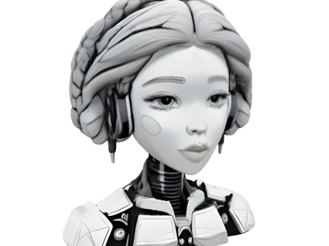 Astrodroid Girl Bust Collection 3D Print Model