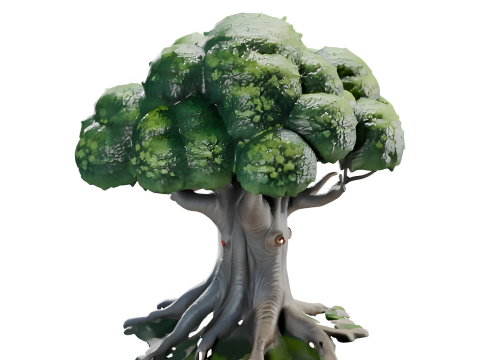 Whimsical Tree Characters Set Model do druku 3D