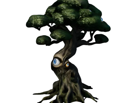 Whimsical Tree Characters Set 3D Print Model