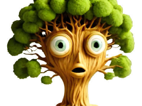 Whimsical Tree Characters Set Model do druku 3D