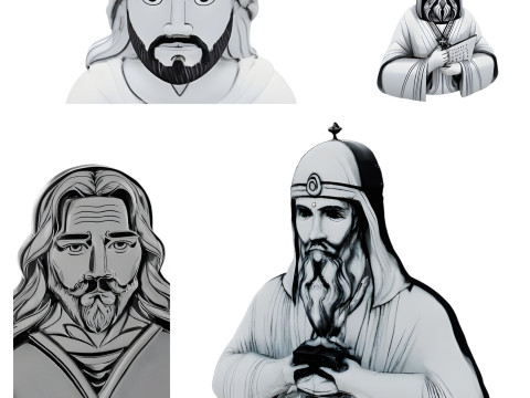 Religious Historical Figures Bust Collection 3Dプリントモデル