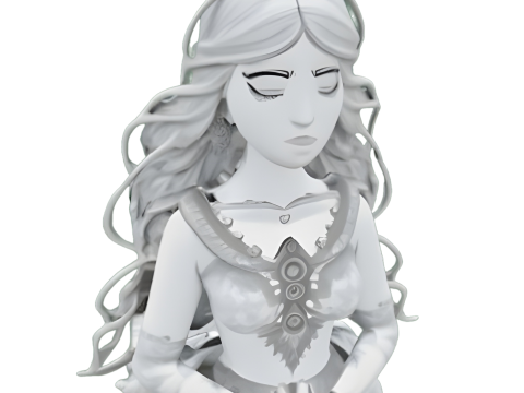Ethereal Maiden Series - Medieval Fantasy Busts Collection 3D 打印模型