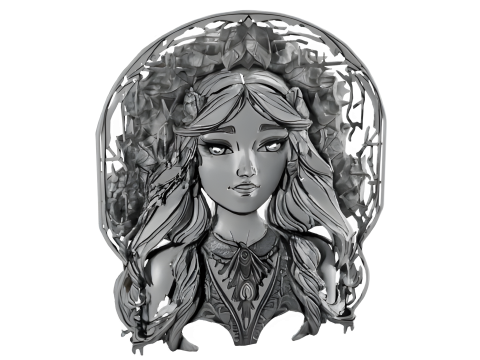Ethereal Maiden Series - Medieval Fantasy Busts Collection 3D 打印模型
