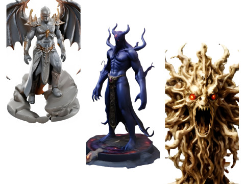 Infernal Champions Trio 3Dプリントモデル