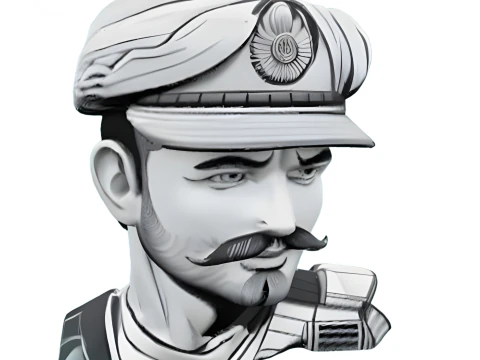 Stylized Hero Bust Collection 3D Print Model