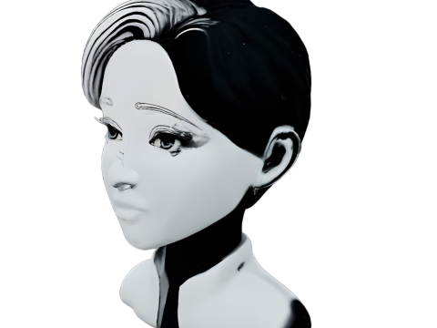 Cyber-Elegance Bust Collection Model Cetak 3D
