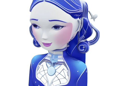Cyber-Elegance Bust Collection Model Cetak 3D