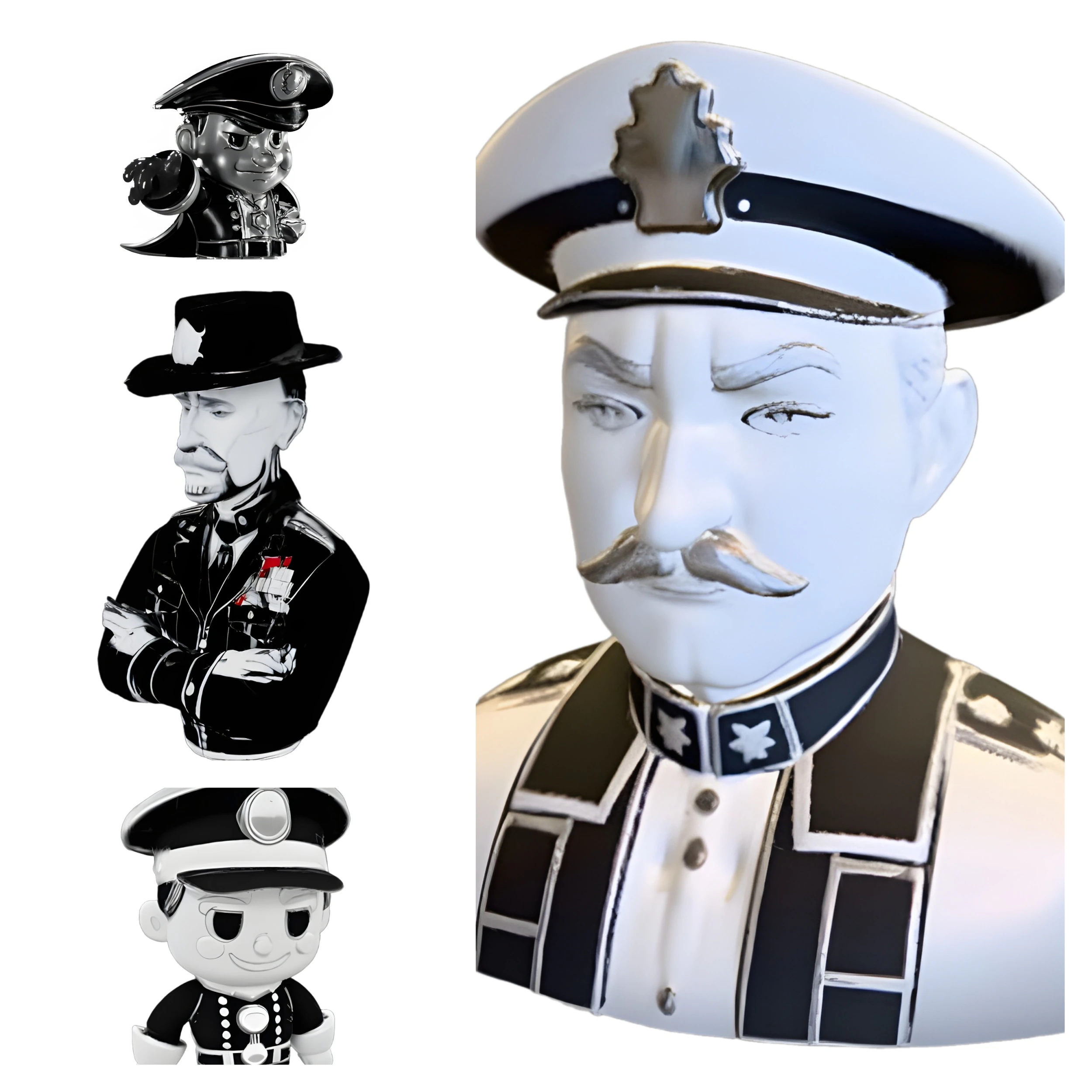 Retro Police Collection - Vintage Law Enforcement Series 3D Print Model .c4d .max .obj .3ds .fbx .stl .blend 