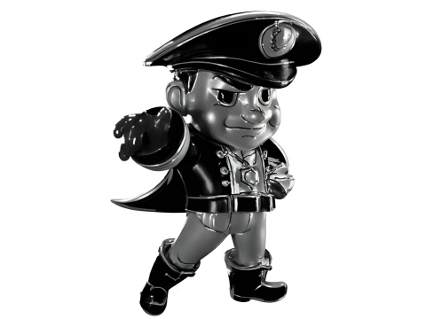 Retro Police Collection - Vintage Law Enforcement Series 3D Print Model