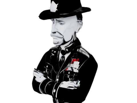 Retro Police Collection - Vintage Law Enforcement Series 3D Print Model