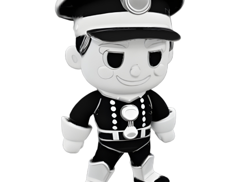 Retro Police Collection - Vintage Law Enforcement Series 3D Принт Модель