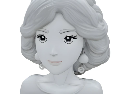 Elegant Stylized Female Bust Collection 3D Print Model