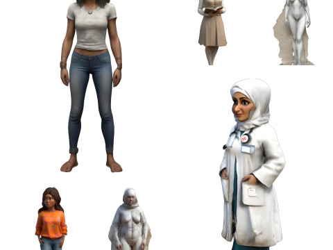 Diverse Characters Collection Vol 1 3D Print Model