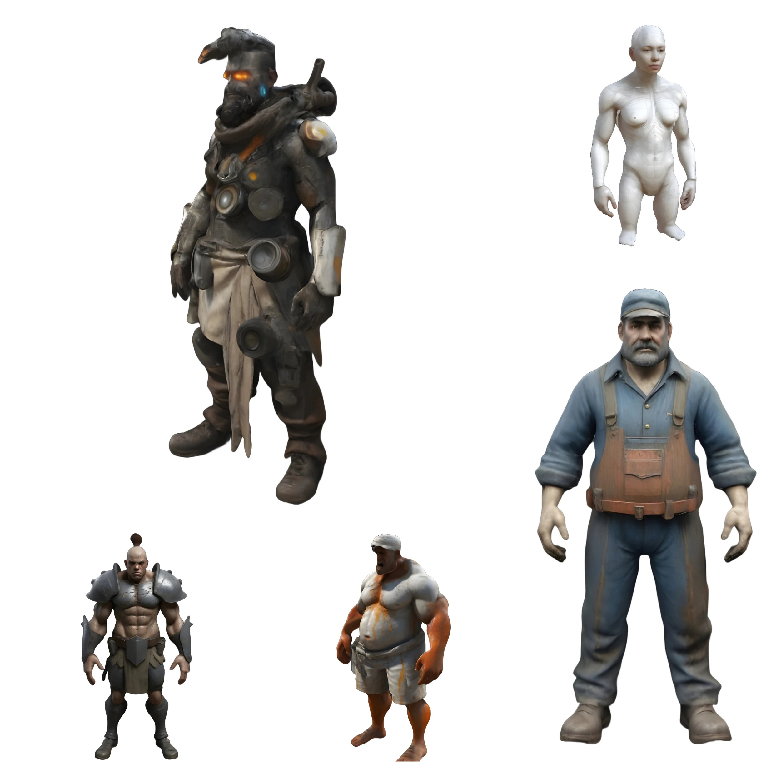 Sci-Fi and Fantasy Character Collection 3D Print Model .c4d .max .obj .3ds .fbx .stl .blend 