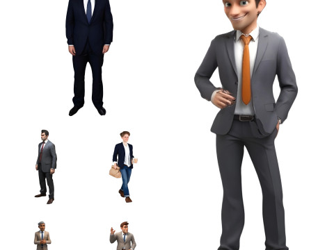 Business Professional Character Pack 3D 프린트 모델