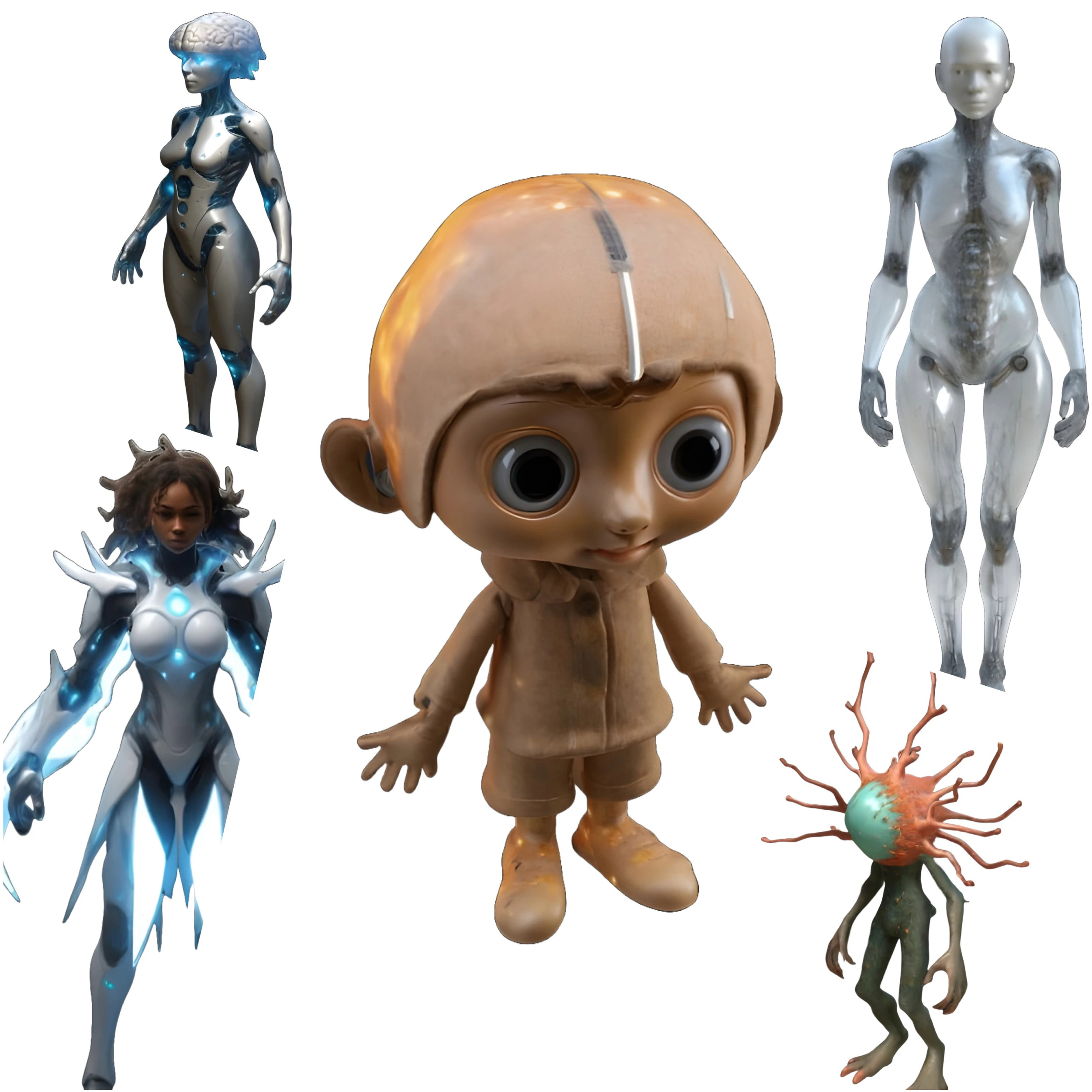 Character Collection Sci-Fi and Fantasy Bundle 3D Print Model .c4d .max .obj .3ds .fbx .stl .blend
