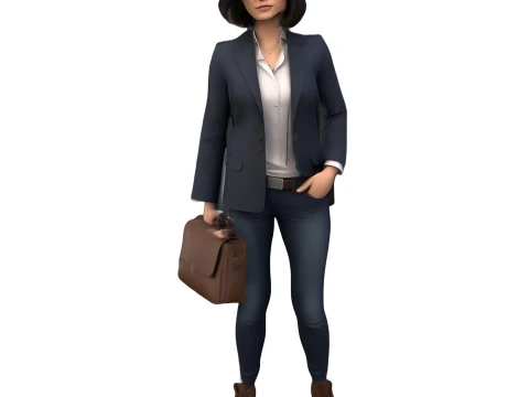 Professional Women Character Pack 3D Print Model