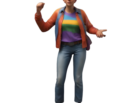 Professional Women Character Pack Model Cetak 3D