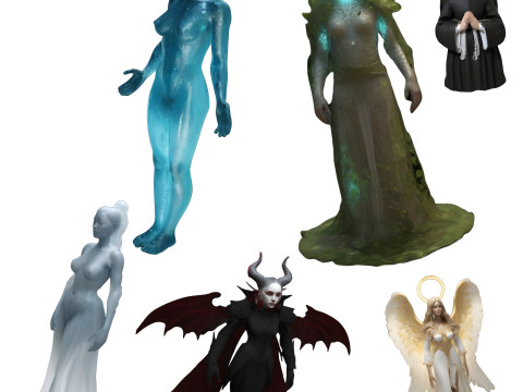 Mystical Beings Collection 3Dプリントモデル