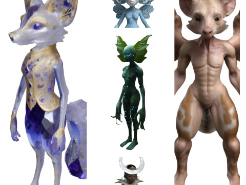 Fantasy Creatures Collection - Mythical Beings Series 3D Print Model