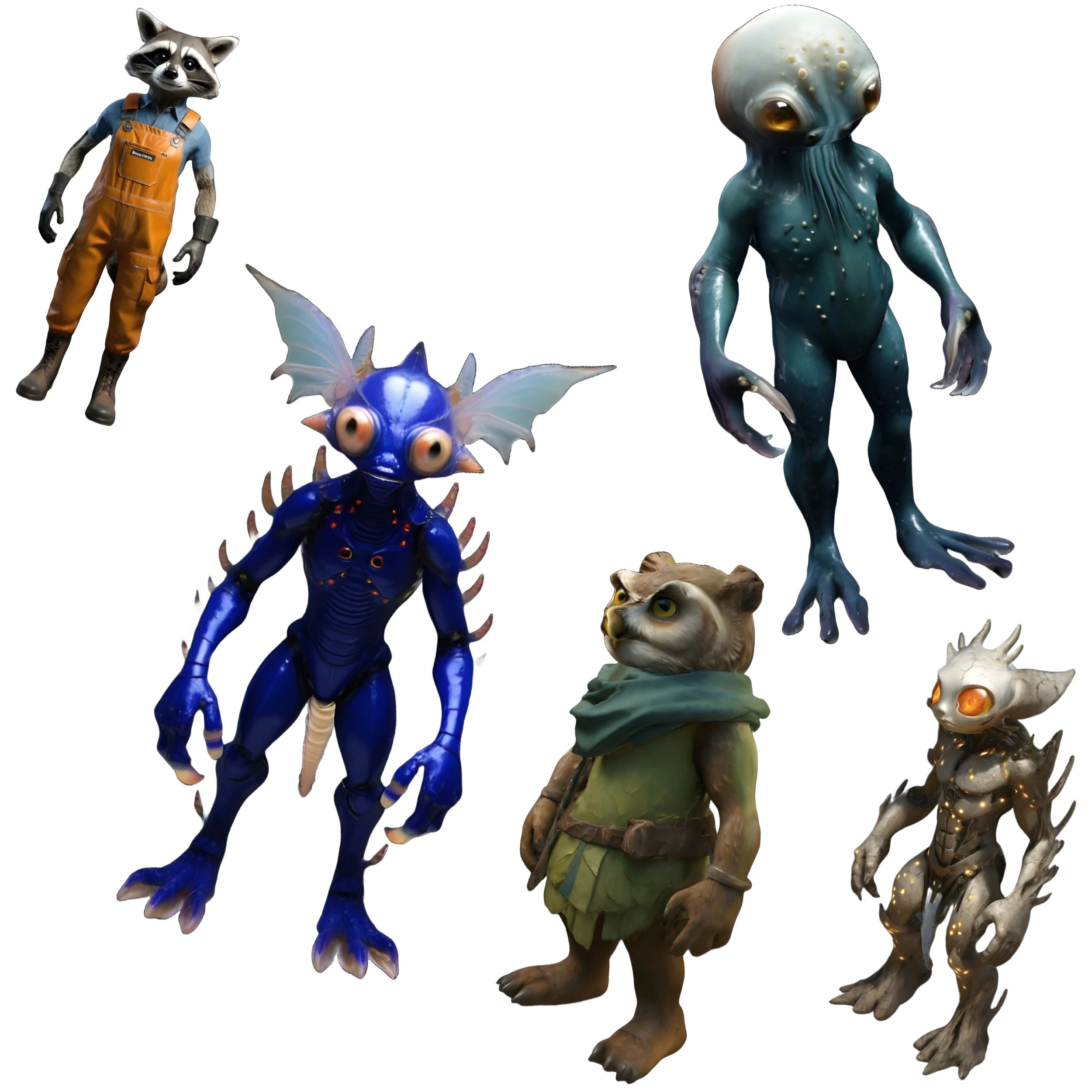 Fantasy Creature Collection - Character Series 3D Print Model .c4d .max .obj .3ds .fbx .stl .blend 