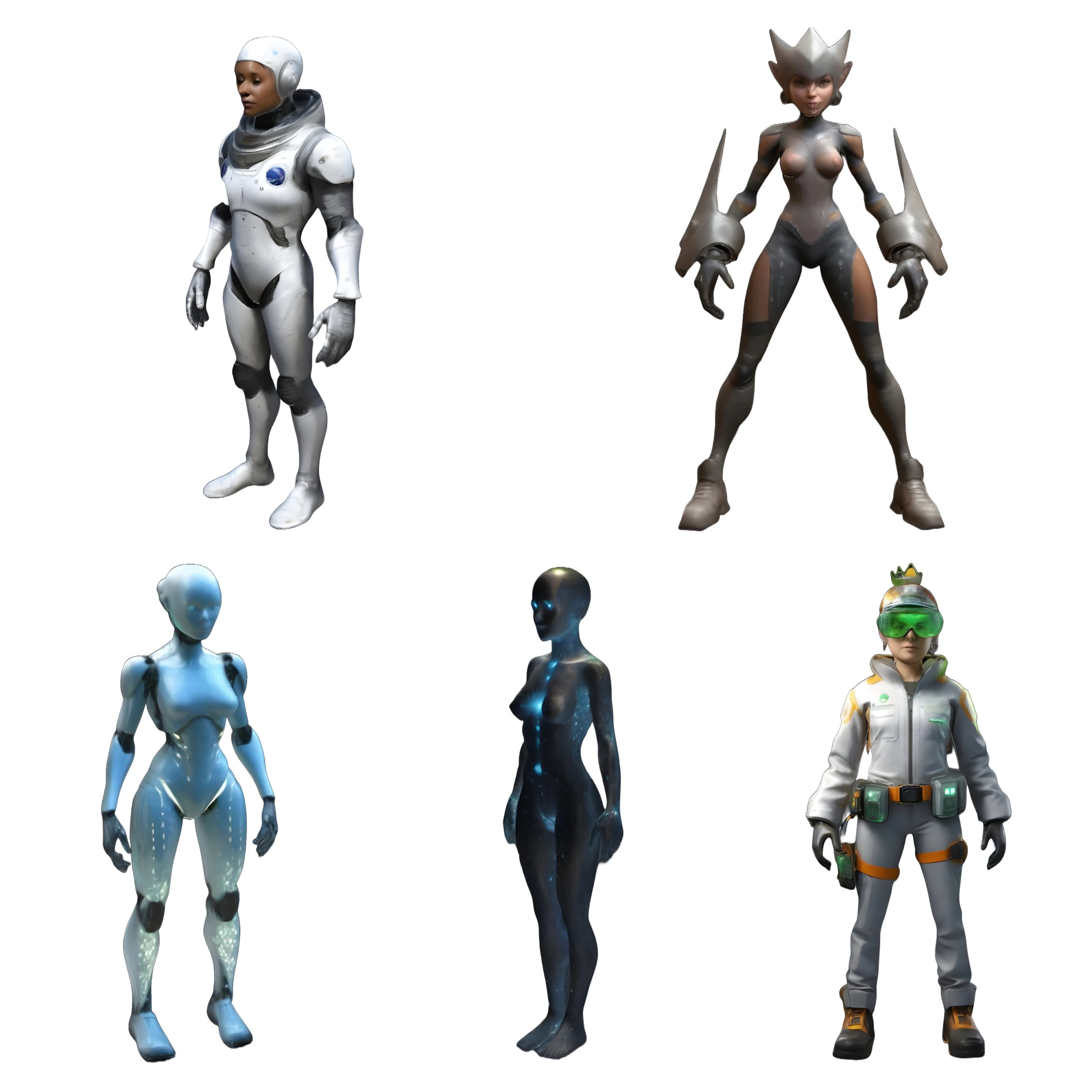 Futuristic Character Pack - Vol 1 3D Print Model .c4d .max .obj .3ds .fbx .stl .blend