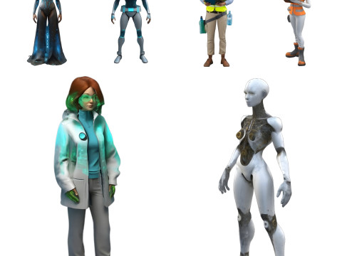 Character Model Collection - Robotics and Professional Series 3Dプリントモデル