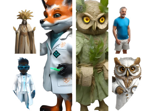 Medical Professional Character Collection 3Dプリントモデル