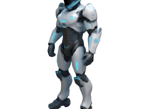 Futuristic Guardians Robot Set 3D Print Model