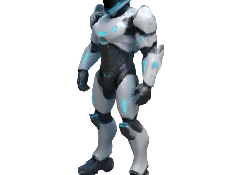 Futuristic Guardians Robot Set 3D Print Model