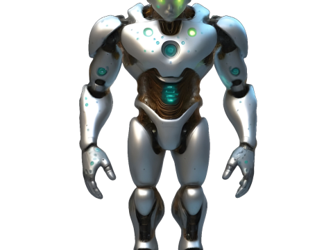 Futuristic Guardians Robot Set 3D Print Model