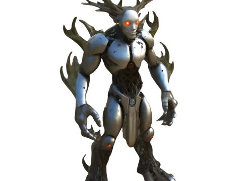 Futuristic Guardians Robot Set 3D Print Model