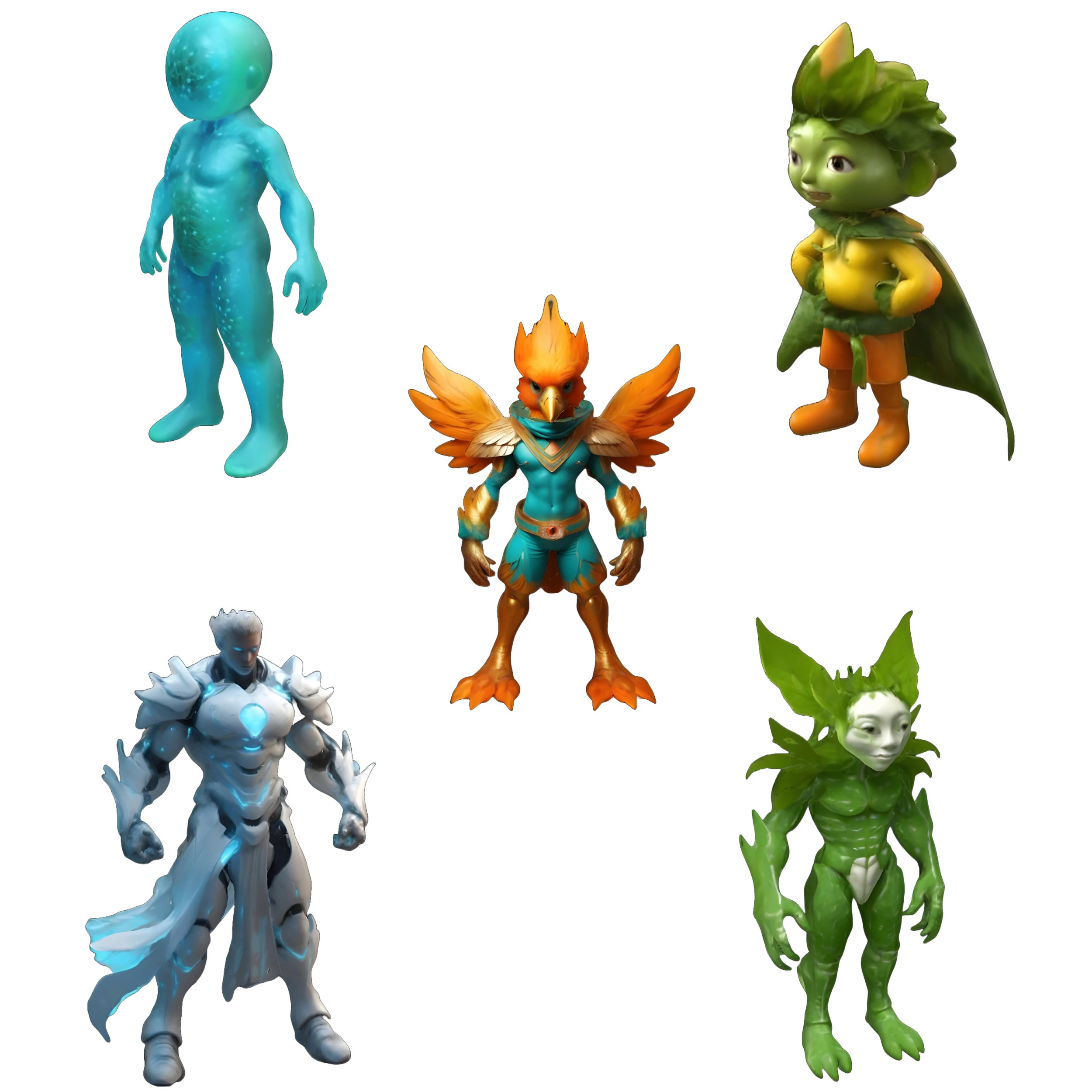 Elemental Guardians Collection 3D Print Model .c4d .max .obj .3ds .fbx .stl .blend 
