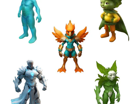 Коллекция стражей стихий 3D Принт Модель