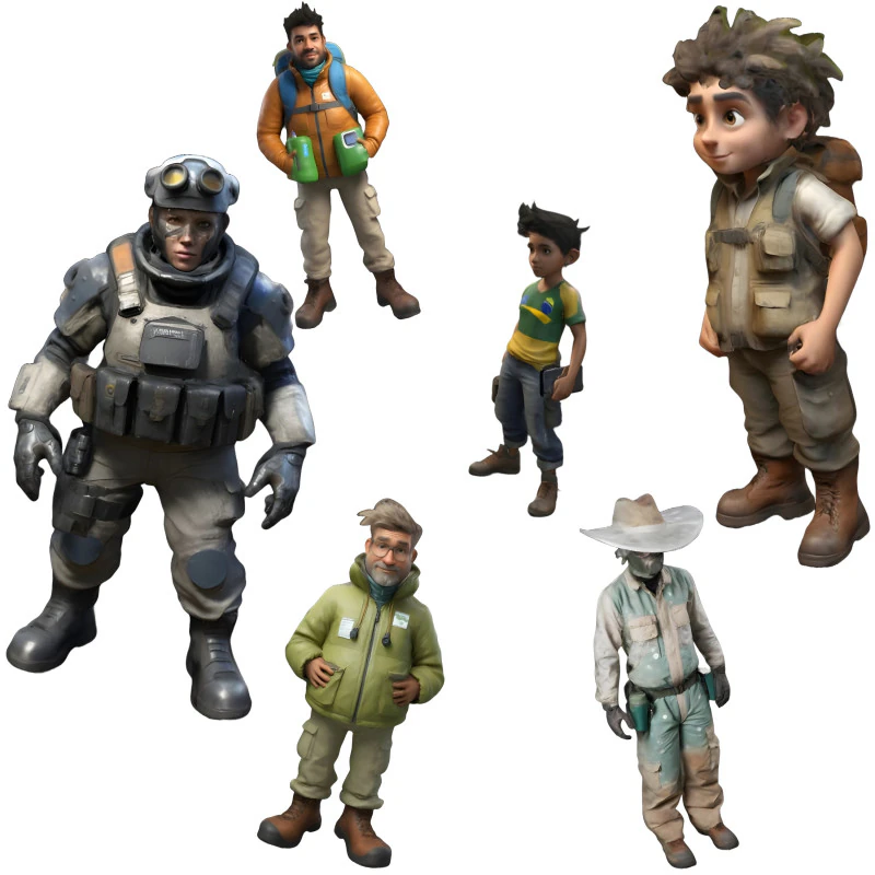 冒险角色合集 3D 打印模型 .c4d .max .obj .3ds .fbx .stl .blend 