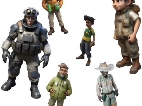 Adventure Character Collection 3Dプリントモデル