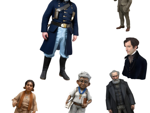 Educational Historical Figures 3D Print Model
