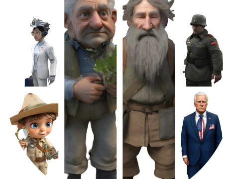 Eclectic Character Collection 3D Print Model