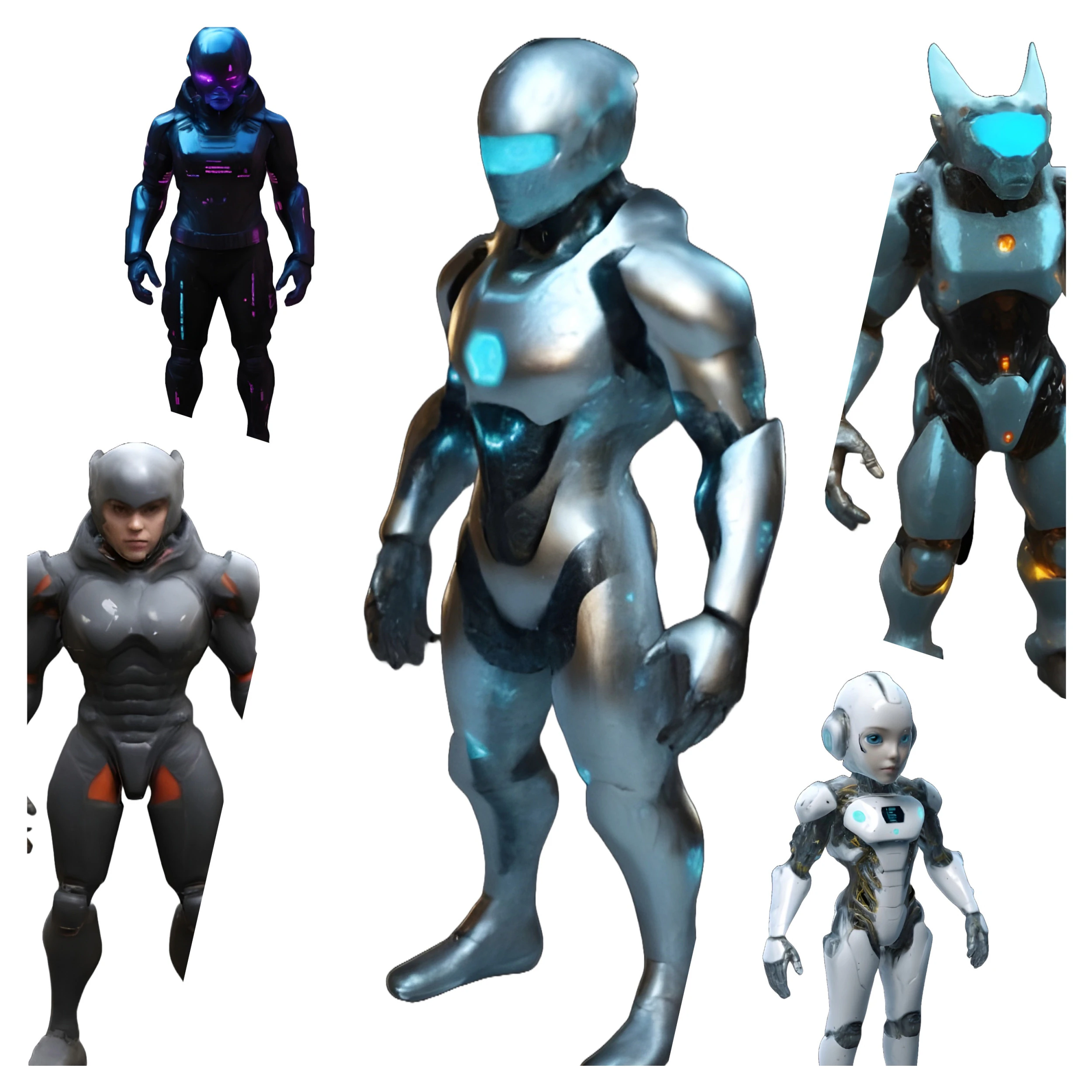 Cyber Warriors Collection 3D Print Model .c4d .max .obj .3ds .fbx .stl .blend 