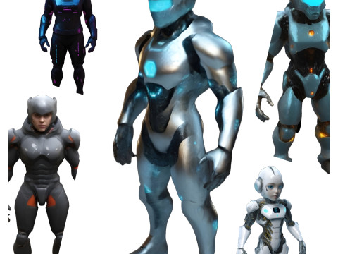 Cyber Warriors Collection 3Dプリントモデル