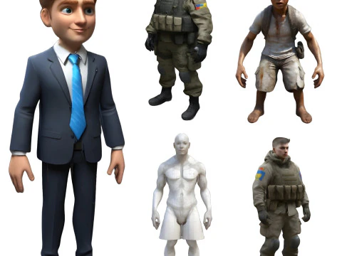 Versatile Character Pack 3D Print Model
