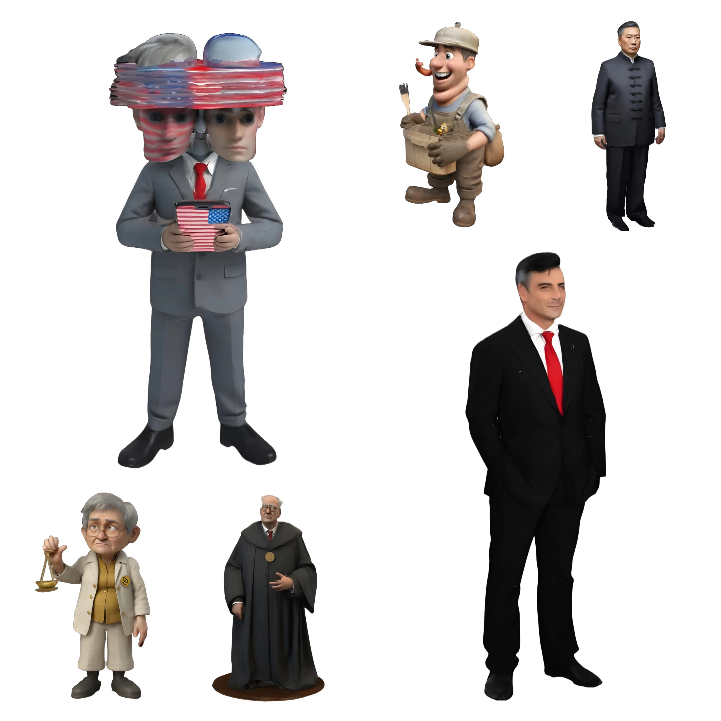 Iconic Figures Vol 1 3D Print Model .c4d .max .obj .3ds .fbx .stl .blend 