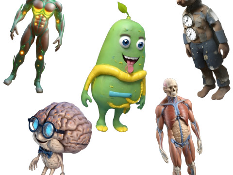 Creative Character Bundle 3Dプリントモデル