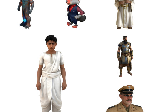 Fantasy and Historical Figures Pack 3Dプリントモデル