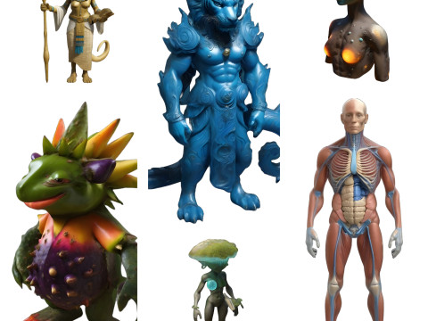 Fantasy and Anatomy Collection 3Dプリントモデル