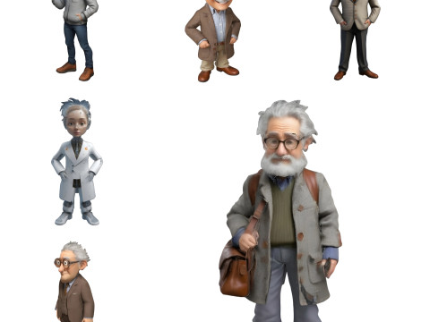 Whimsical Scientists Collection 3D-printmodel