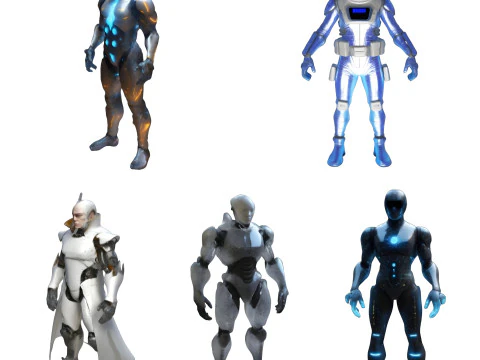 SF ロボット戦士コレクション 3Dプリントモデル