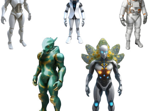 Future Beings Series 3D-Druckmodell