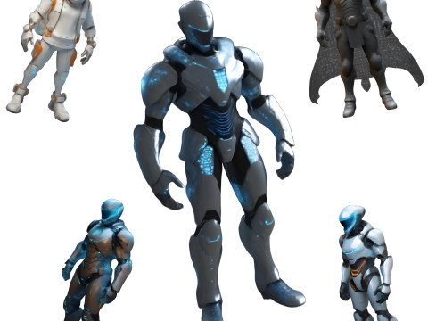 Sci-Fi Heroes Collection 3Dプリントモデル