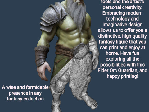 Elder Orc Guardian 3Dプリントモデル